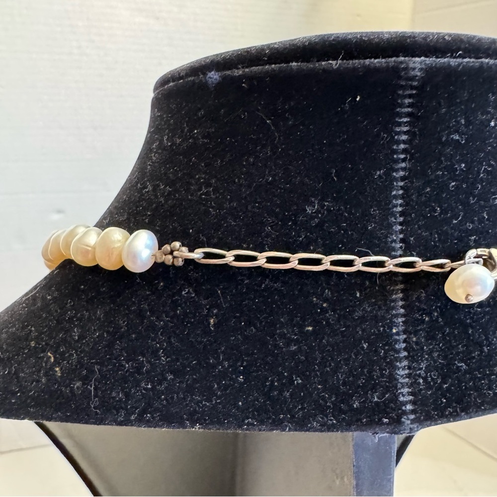 925 Sterling Silver Fresh Water Cultured Pearl Necklace 8 mm Elegant Timeless - Picture 11 of 16